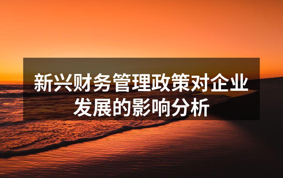 新兴财务政策的讨论
